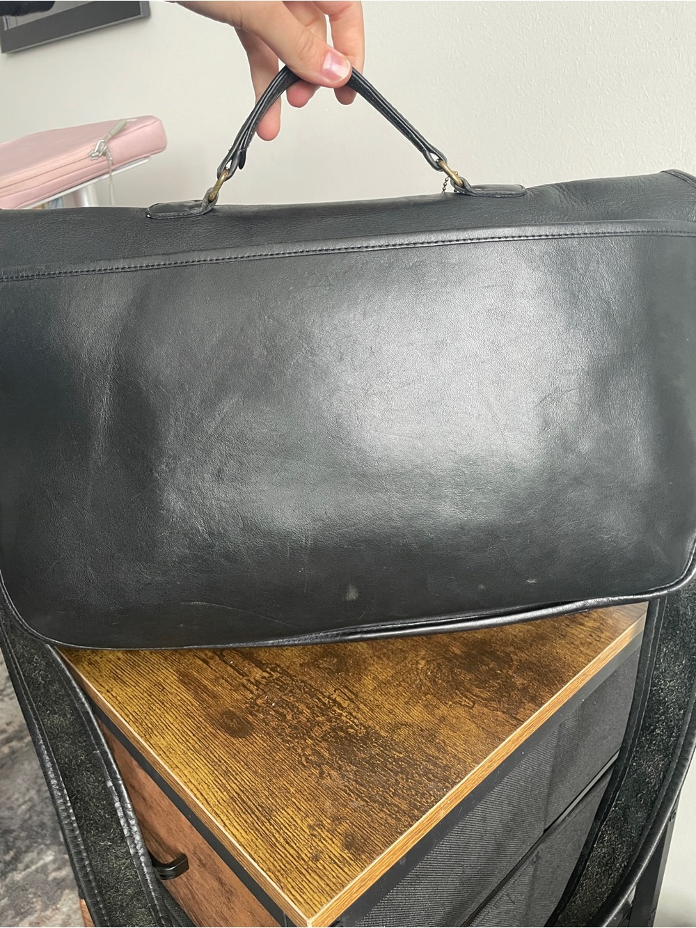 Black Vintage Coach Carrier Messenger Bag Made in New York City Style 9800 - Picture 5 of 16